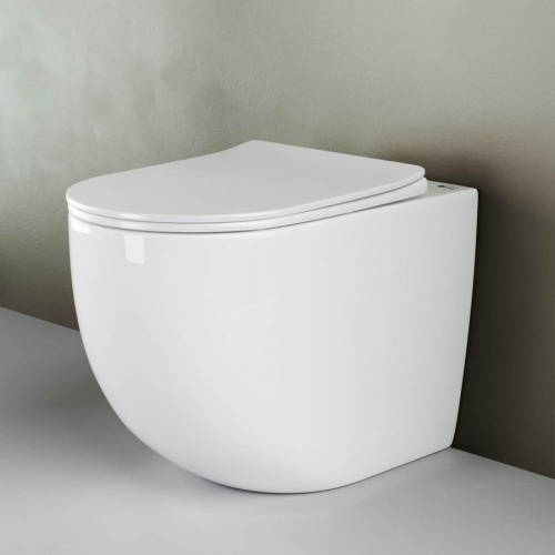 Приставной унитаз Ceramica Nova Mia Rimless CN1810 в интернет магазине сантехники Акванота в Москве Тел.: +7 (968) 040-40-82