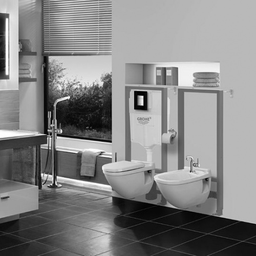 Кнопка смыва Grohe Skate Cosmopolitan 38845KS0 черная интернет магазина сантехники Акванота