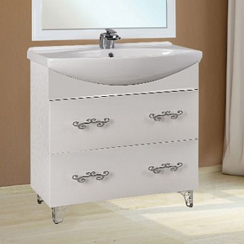 Тумба с раковиной Bellezza Маргарита 85 белая
