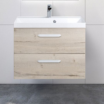 Тумба с раковиной BelBagno Aurora 70 rovere galifax bianco