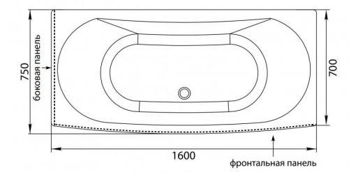 Акриловая ванна Aquanet Izabella 160 см