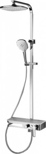 Душевая стойка Bravat Meissen F6277312CP-A-ENG хром, Душевые панели, Душевые системы, Стойки, Гарнитуры, лейки, тропический душ в Москве Тел.: +7 (968) 040-40-82