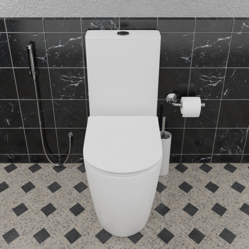 Унитаз компакт CeramaLux 1289A безободковый, микролифт, белый в интернет магазине сантехники Акванота в Москве Тел.: +7 (968) 040-40-82
