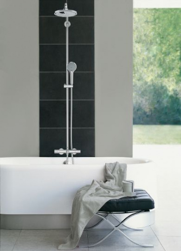 Душевая стойка Grohe Euphoria 27475000, Душевые панели, Душевые системы, Стойки, Гарнитуры, лейки, тропический душ в Москве Тел.: +7 (968) 040-40-82