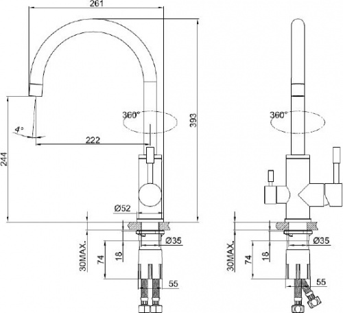 Смеситель для кухни Iddis Kitchen F KF10STJi05 купить по всей России