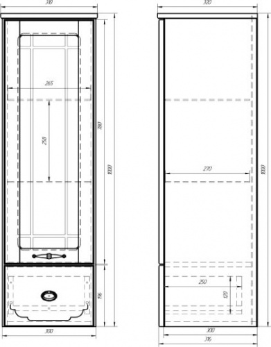 Шкаф Dreja.eco Antia 30 капучино