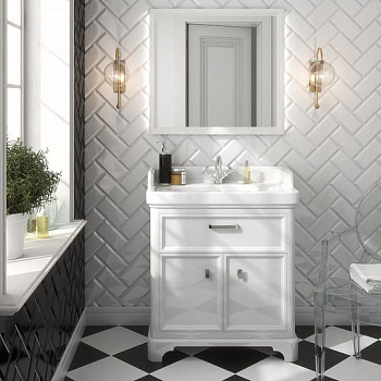 Мебель для ванной Kerama Marazzi Pompei 80 белая, с 1 ящиком и 2 дверцами