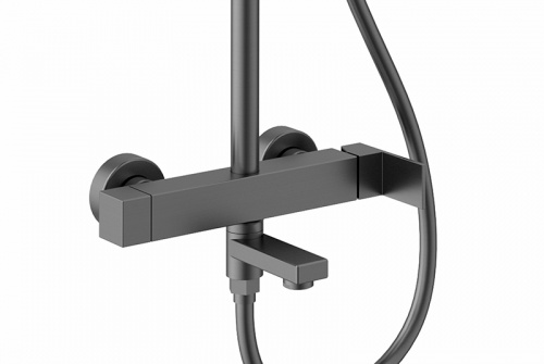 Душевая стойка Kaiser Cube 01582-15 Gun metal, Душевые панели, Душевые системы, Стойки, Гарнитуры, лейки, тропический душ в Москве Тел.: +7 (968) 040-40-82