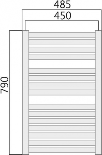 Полотенцесушитель водяной Benetto Римини П15 79х48,5 с доставкой по Москве