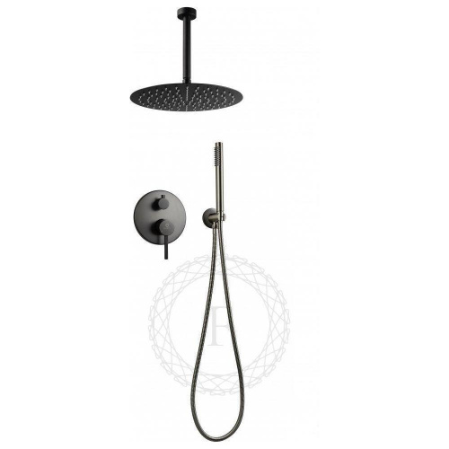 Душевая система встраиваемая Filarete Roun FL1024BG, графит, Душевые панели, Душевые системы, Душевые стойки, Гарнитуры, лейки, тропический душ в Москве Тел.: +7 (968) 040-40-82