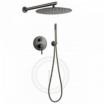 Душевая система встраиваемая Filarete Roun FL1023BG, графит