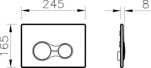 Кнопка смыва VitrA 740-0411 черный интернет магазина сантехники Акванота