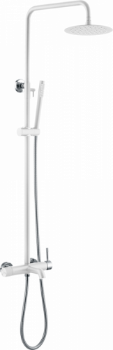 Душевая стойка Boheme Uno 468-WCR white chrome, Душевые панели, Душевые системы, Стойки, Гарнитуры, лейки, тропический душ в Москве Тел.: +7 (968) 040-40-82