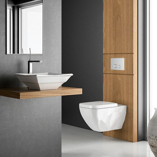 Унитаз подвесной Bien Kristal KRKA060N1VP1W3000 безободковый, с функцией биде в интернет магазине сантехники Акванота в Москве Тел.: +7 (968) 040-40-82
