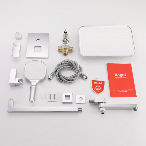 Душевая система Raglo R30 R30.27 хром, встраиваемая, Душевые панели, Душевые системы, Душевые стойки, Гарнитуры, лейки, тропический душ в Москве Тел.: +7 (968) 040-40-82