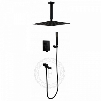 Душевая система встраиваемая Filarete Fing FL1042BL, черный