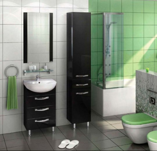 Зеркало Акватон Ария 50 черный глянец