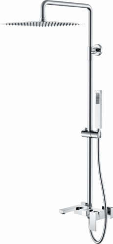 Душевая стойка Boheme Qubic 478-CR chrome, Душевые панели, Душевые системы, Стойки, Гарнитуры, лейки, тропический душ в Москве Тел.: +7 (968) 040-40-82