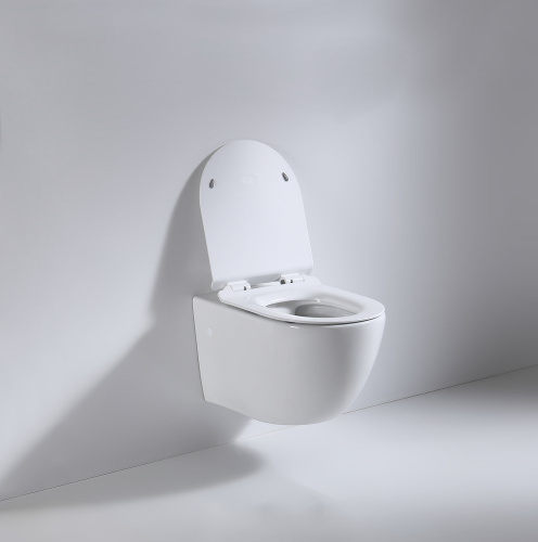 Унитаз подвесной beWash Lusso BKWHR004550 безободковый, с микролифтом, белый глянец в интернет магазине сантехники Акванота в Москве Тел.: +7 (968) 040-40-82