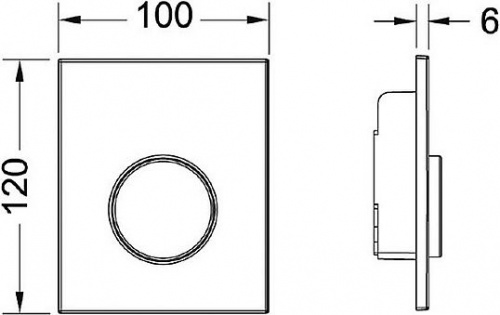 Кнопка смыва TECE Loop Urinal 9242600 белая интернет магазина сантехники Акванота