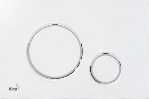 Кнопка смыва AlcaPlast THIN M770 белый / хром глянцевый интернет магазина сантехники Акванота