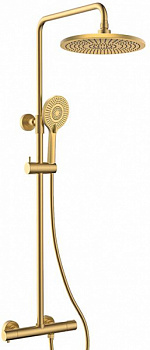 Душевая стойка Kaiser Serio 05577-3 с термостатом, Brushed gold