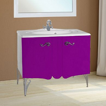Тумба с раковиной Bellezza Эстель 90 фиолетовая