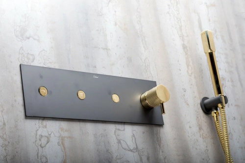 Душевой комплект Boheme Fusion 130-BG Black Gold, Душевые панели, Душевые системы, Душевые стойки, Гарнитуры, лейки, тропический душ в Москве Тел.: +7 (968) 040-40-82