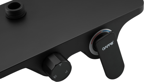 Душевая стойка Gappo G95 G2495-5 черная, Душевые панели, Душевые системы, Стойки, Гарнитуры, лейки, тропический душ в Москве Тел.: +7 (968) 040-40-82