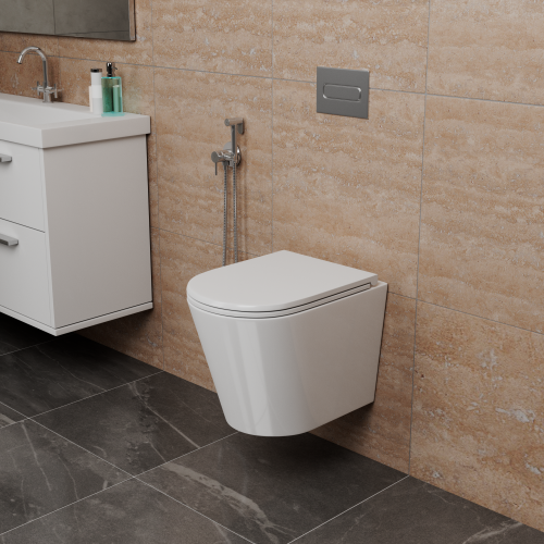 Унитаз подвесной D&K Venice DT1026516 безободковый, микролифт в интернет магазине сантехники Акванота в Москве Тел.: +7 (968) 040-40-82