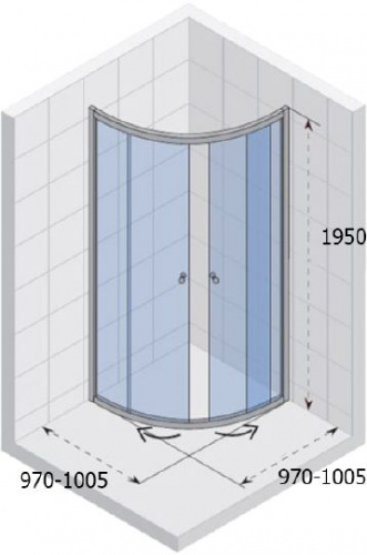 Душевой уголок Riho Hamar GR35200 100x100 см интернет магазина сантехники Акванота