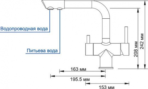 Смеситель для кухни Wasserkraft A8017 купить по всей России