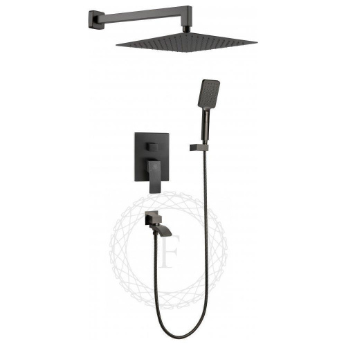 Душевая система встраиваемая Filarete Waterfall FL1010BG, графит, Душевые панели, Душевые системы, Душевые стойки, Гарнитуры, лейки, тропический душ в Москве Тел.: +7 (968) 040-40-82