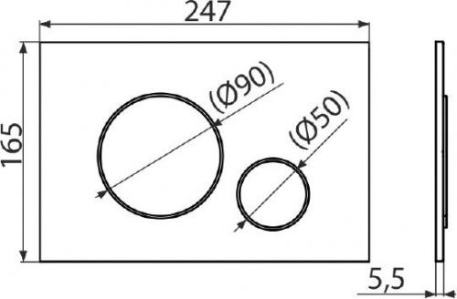 Кнопка смыва AlcaPlast THIN M670 белый интернет магазина сантехники Акванота