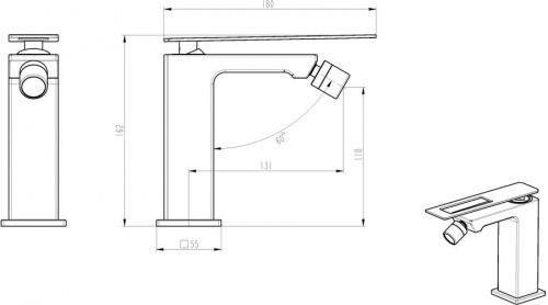 Смеситель для биде Boheme Q 146-BUW купить по всей России