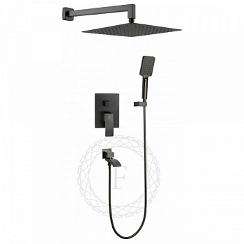 Душевая система встраиваемая Filarete Waterfall FL1010BG, графит