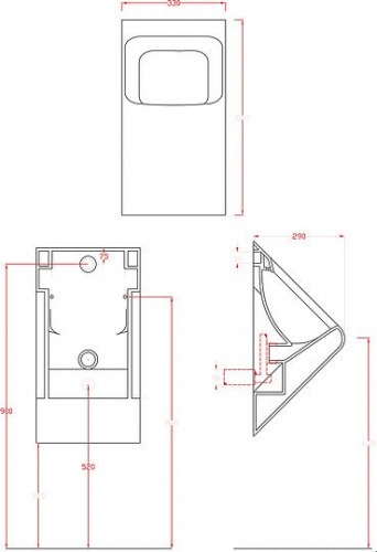 Писсуар ArtCeram LaFontana LFO001 matte white