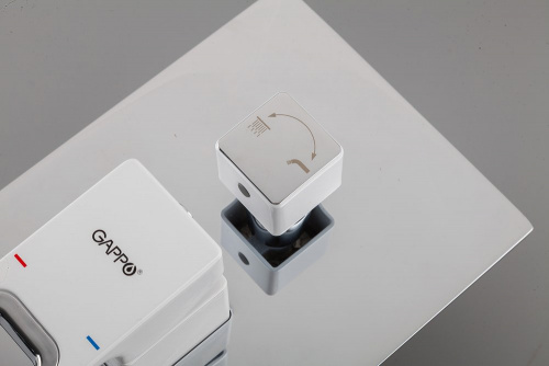 Душевой комплект Gappo G17 G7117-8 белый, хром, Душевые панели, Душевые системы, Душевые стойки, Гарнитуры, лейки, тропический душ в Москве Тел.: +7 (968) 040-40-82