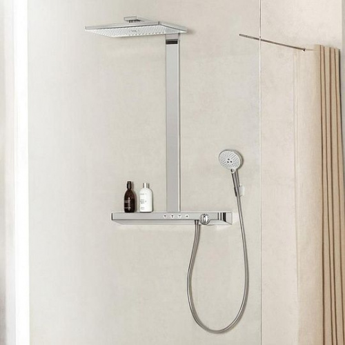 Душевая стойка Hansgrohe Rainmaker Select 460 3jet showerpipe, Душевые панели, Душевые системы, Стойки, Гарнитуры, лейки, тропический душ в Москве Тел.: +7 (968) 040-40-82