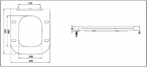 Унитаз-компакт CeramaLux 2171 безободковый, Soft Close 33.5x60.5x81см в интернет магазине сантехники Акванота в Москве Тел.: +7 (968) 040-40-82
