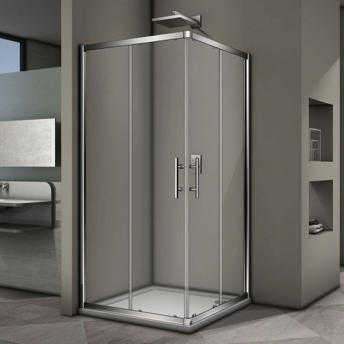 Душевой уголок Veconi Rovigo RV29-100K-01-19C3 100x100x190 прозрачное интернет магазина сантехники Акванота