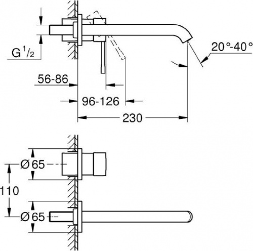 Смеситель для ванны Grohe Essence New 19967001 купить по всей России