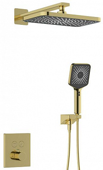 Душевая система Kaiser Sano 08477-3 с термостатом, Brushed gold