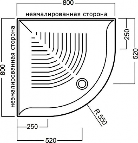 Поддон для душа Hatria Drop Y0GE 80x80 интернет магазина сантехники Акванота