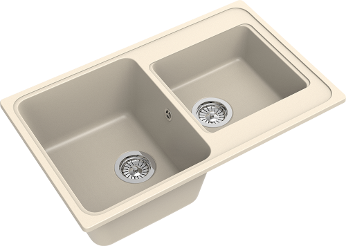 Мойка кухонная Ewigstein Elegant 80D 78x48 кремовая