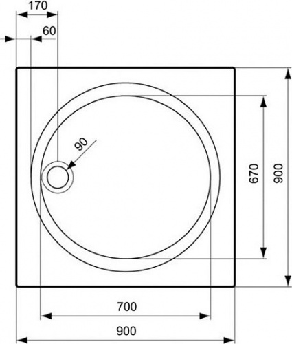 Поддон для душа Ideal Standard Connect K197901 интернет магазина сантехники Акванота