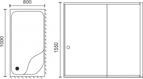 Душевой уголок Royal Bath RB-L3002-4 интернет магазина сантехники Акванота