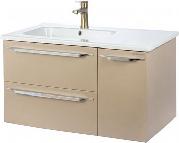 Тумба с раковиной Bellezza Луиджи 90 L, капучино, подвесная
