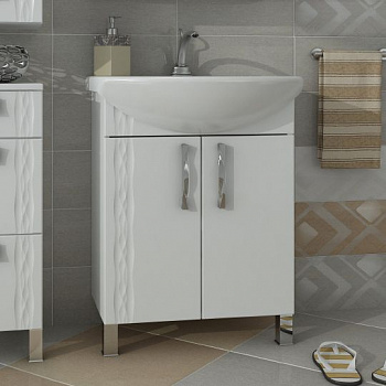 Тумба с раковиной Triton Кристи 60 белая, напольная