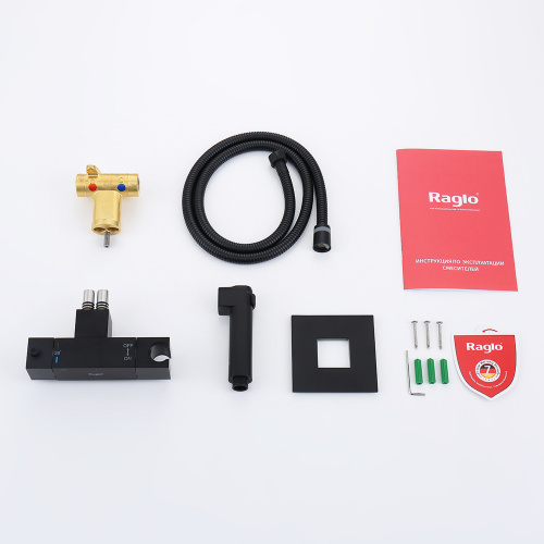 Гигиенический душ Raglo R24 R24.56.06 черный с термостатом купить по всей России